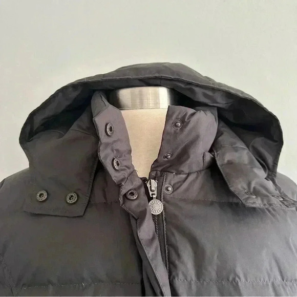 UGG Puffer Down Gray Jacket Parka 80% Duck Down M - Picture 4 of 16